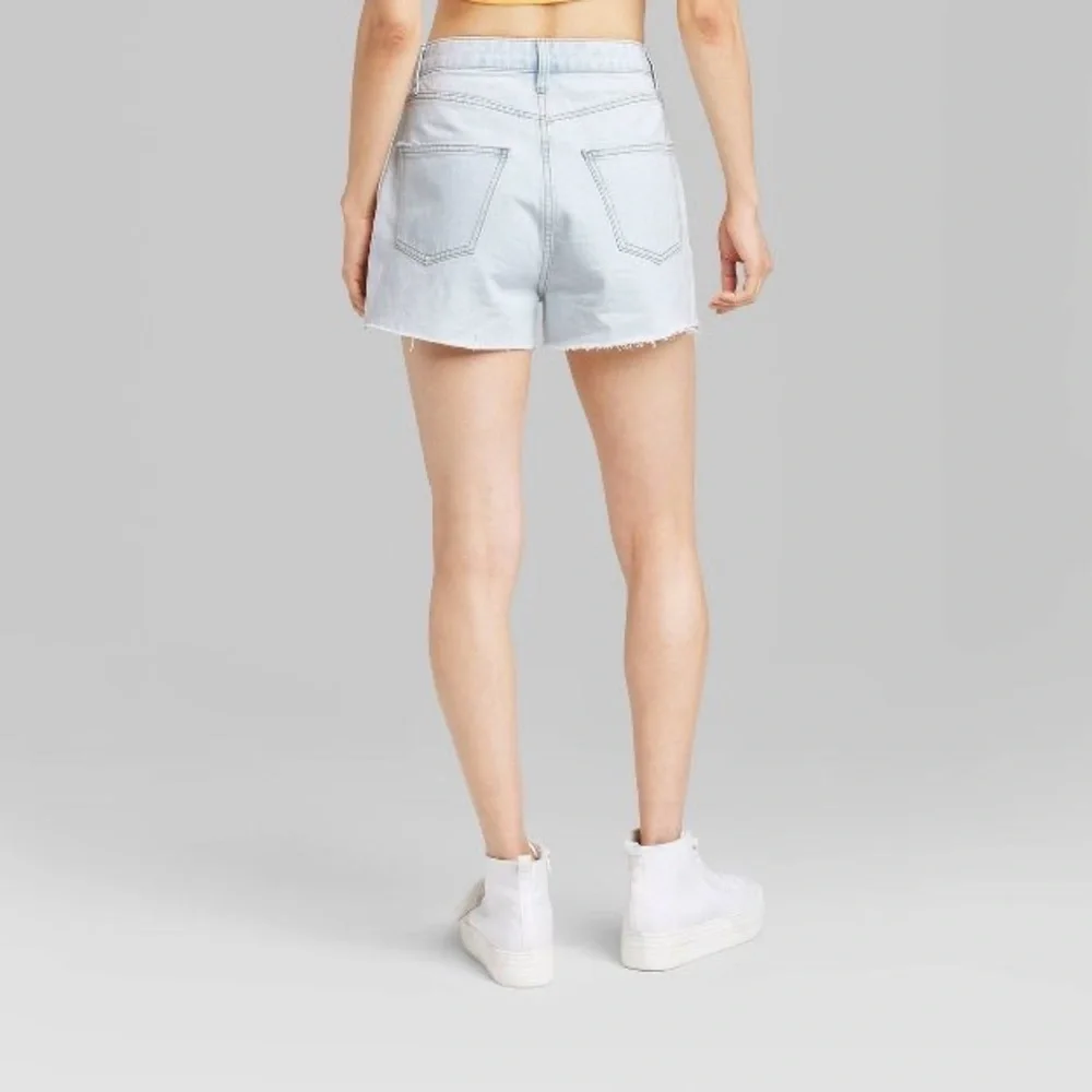 Wild Fable Women's Super-High Rise Crochet Cut-Off Jean Shorts size 16 - Picture 4 of 11